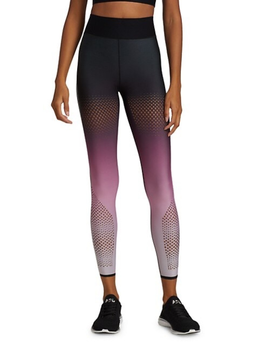 NWT Ultracor Black & pink Perforated Leggings
